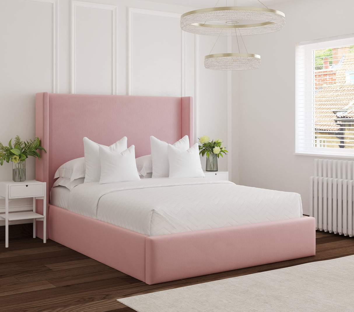 Rosewood Wingback Bed Frame