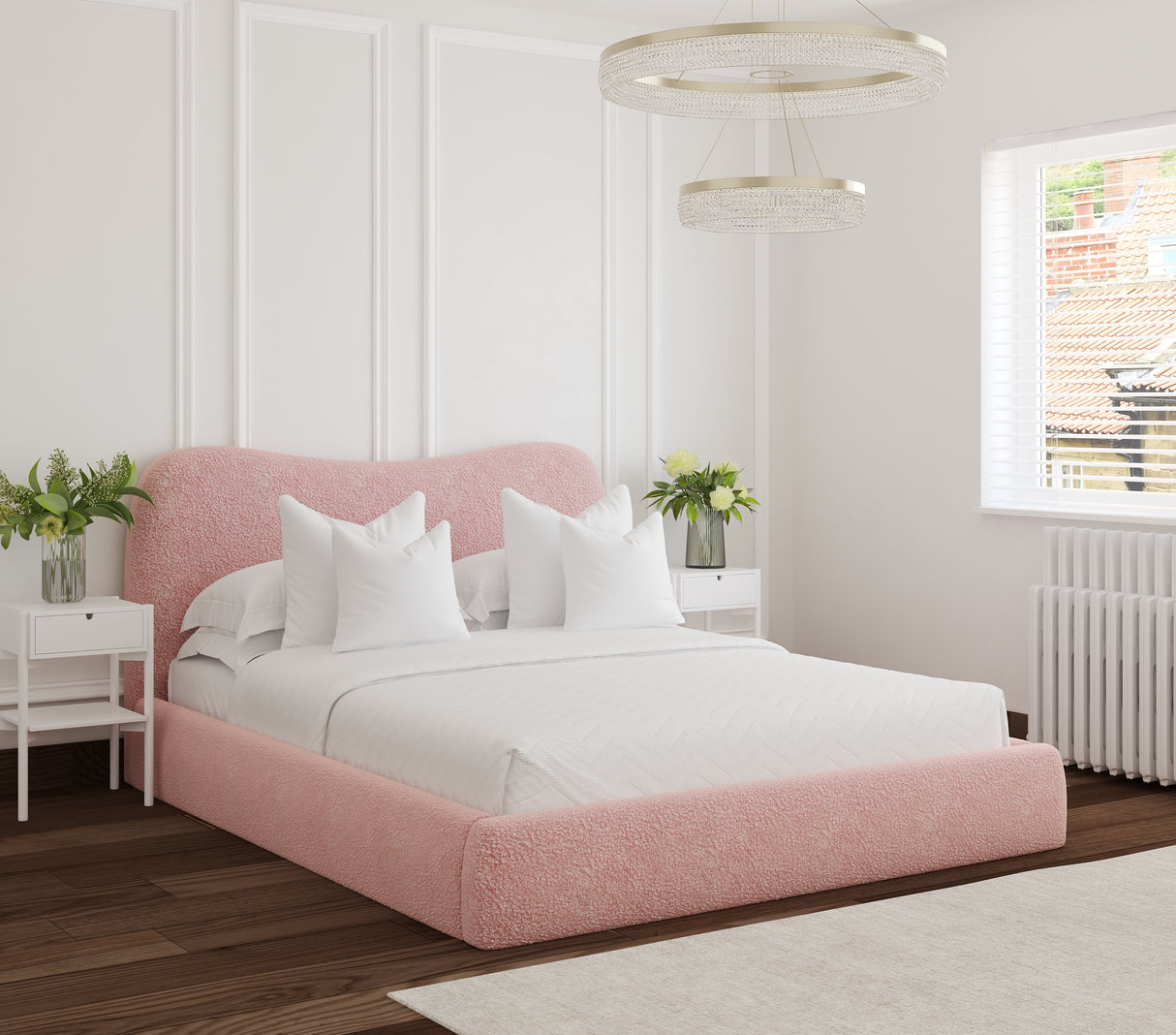 Lunora Bouclé Bed Frame