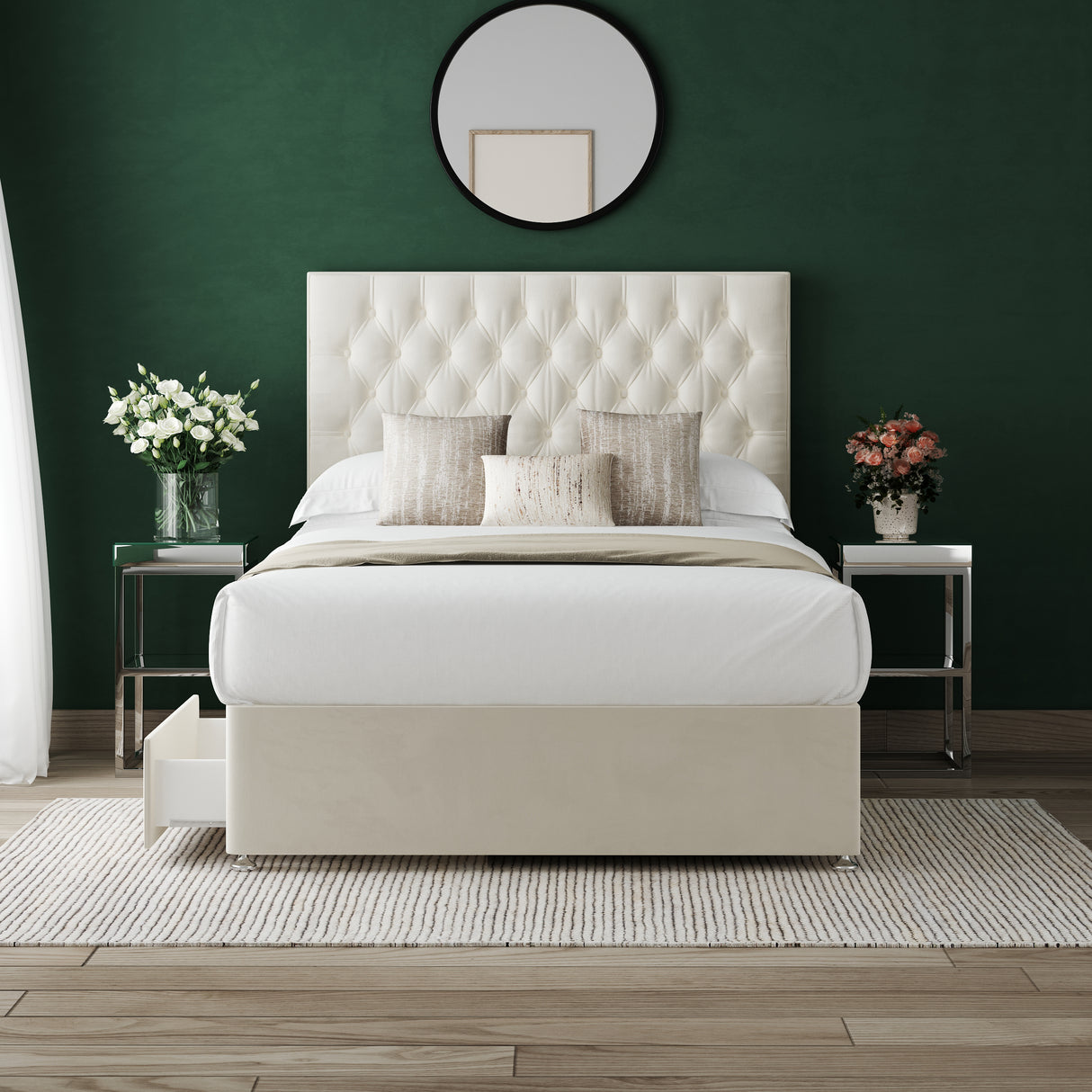 Chesterfield Divan Bed Set With Mattress Options