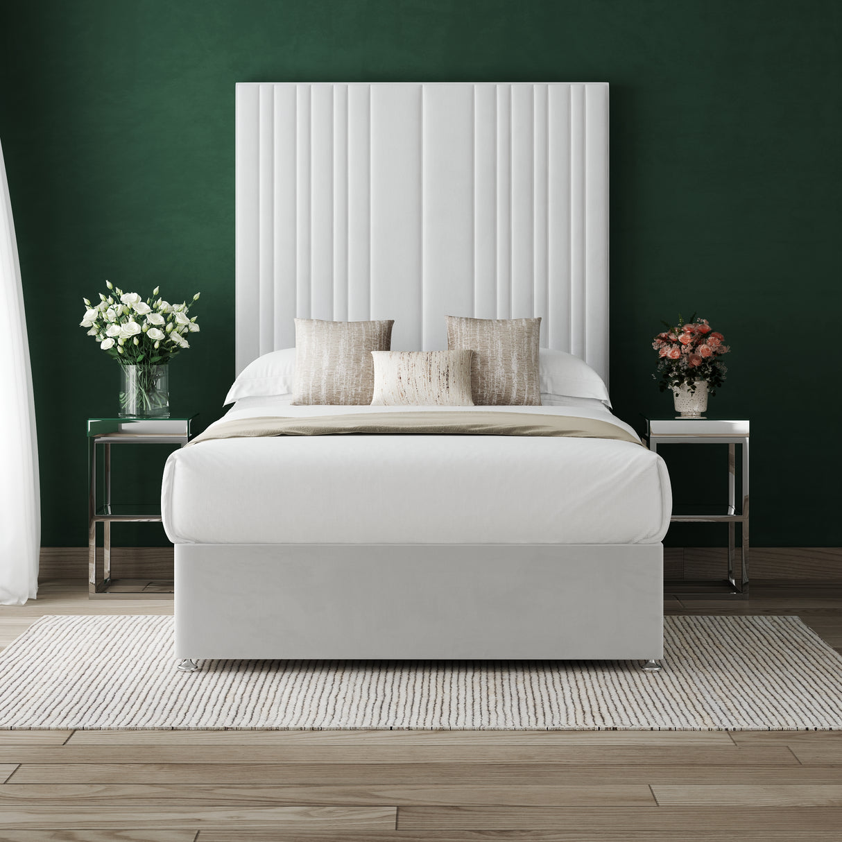 Savona Divan Bed Set with Floorstanding Headboard with Mattress Options