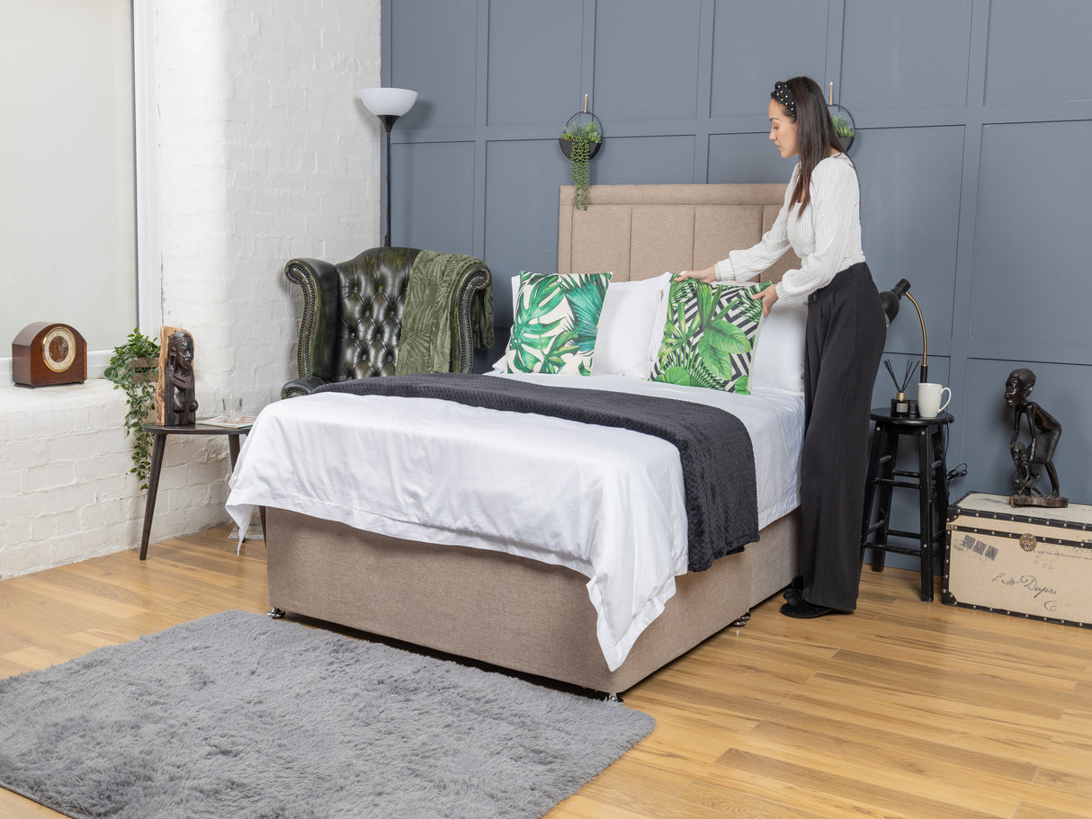 Venice Cubed Divan Bed Set With Mattress Options