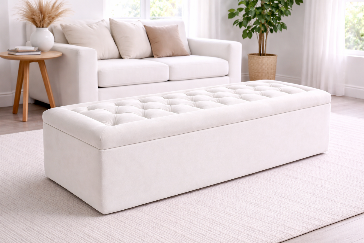 Chesterfield Padded Ottoman Blanket Box