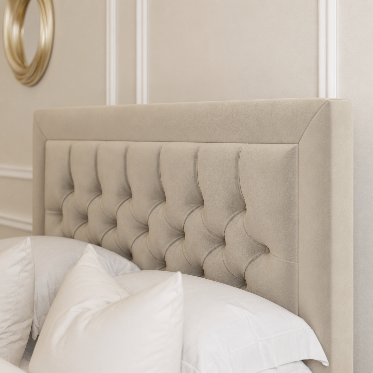 Chesterfield Padded Divan Bed Base with Footboard