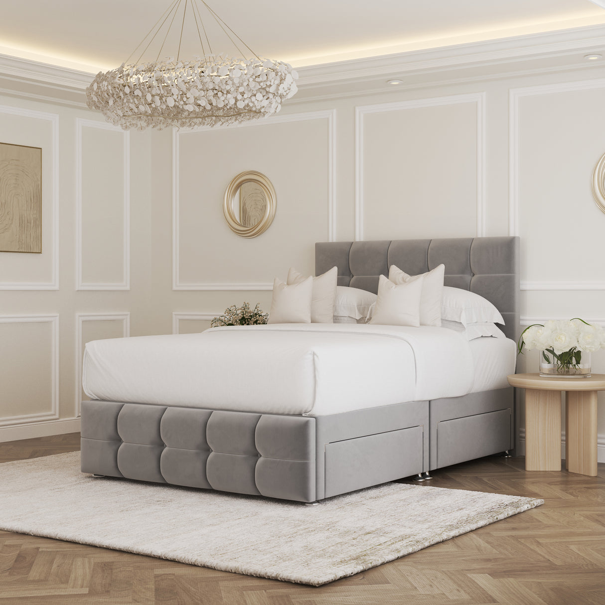 Cube Divan Bed Base with Footboard