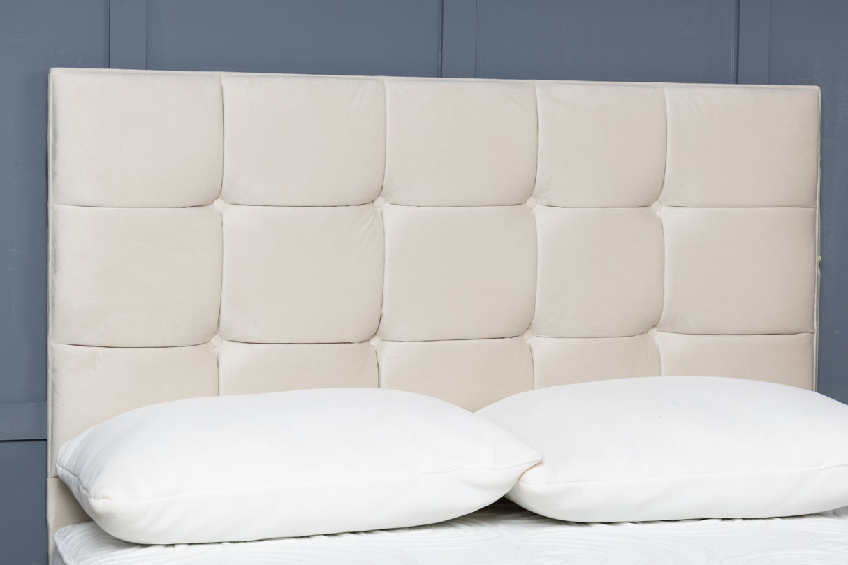 Cube Buttoned Upholstered Headboard