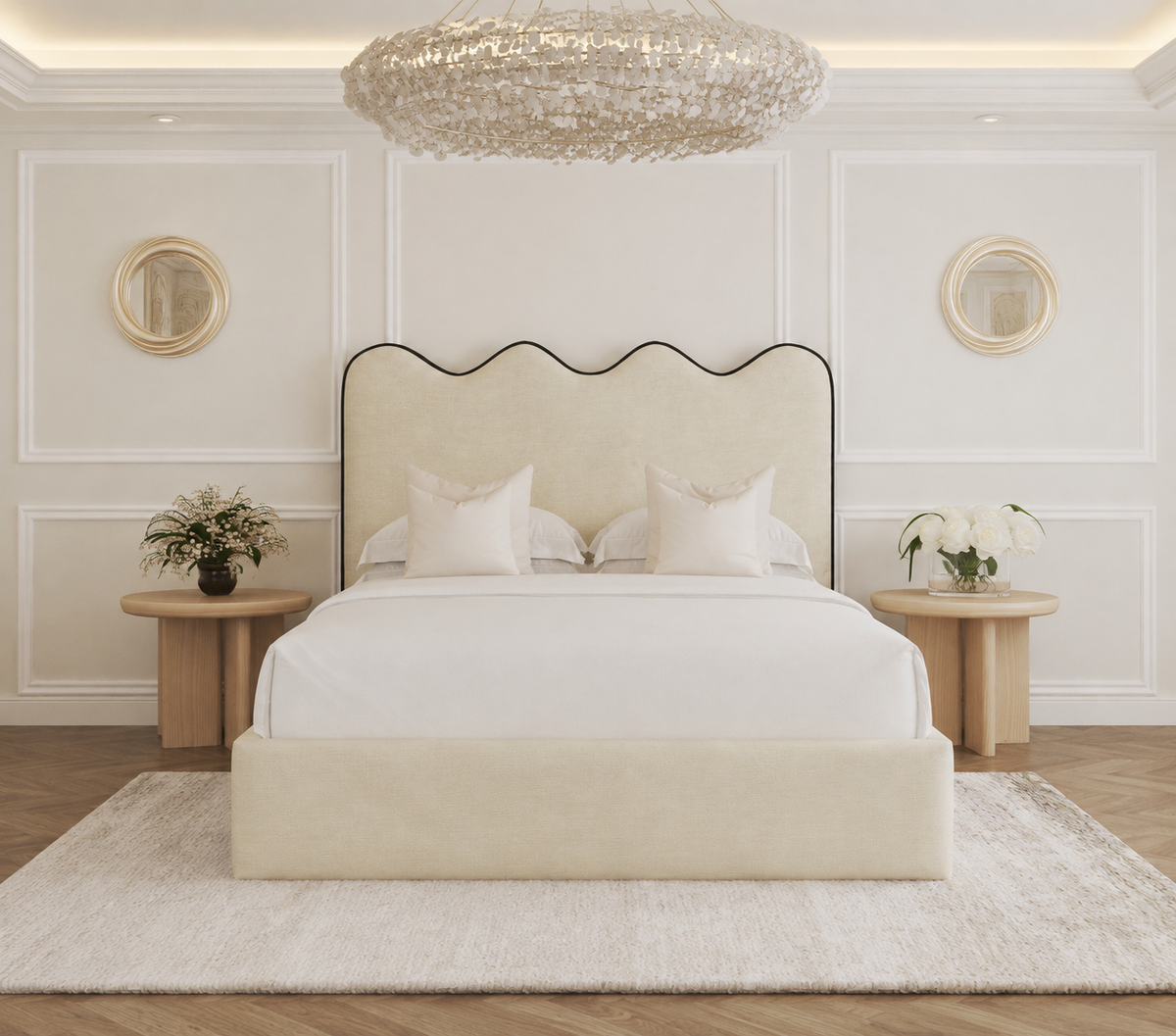 Ripple Upholstered Bed Frame