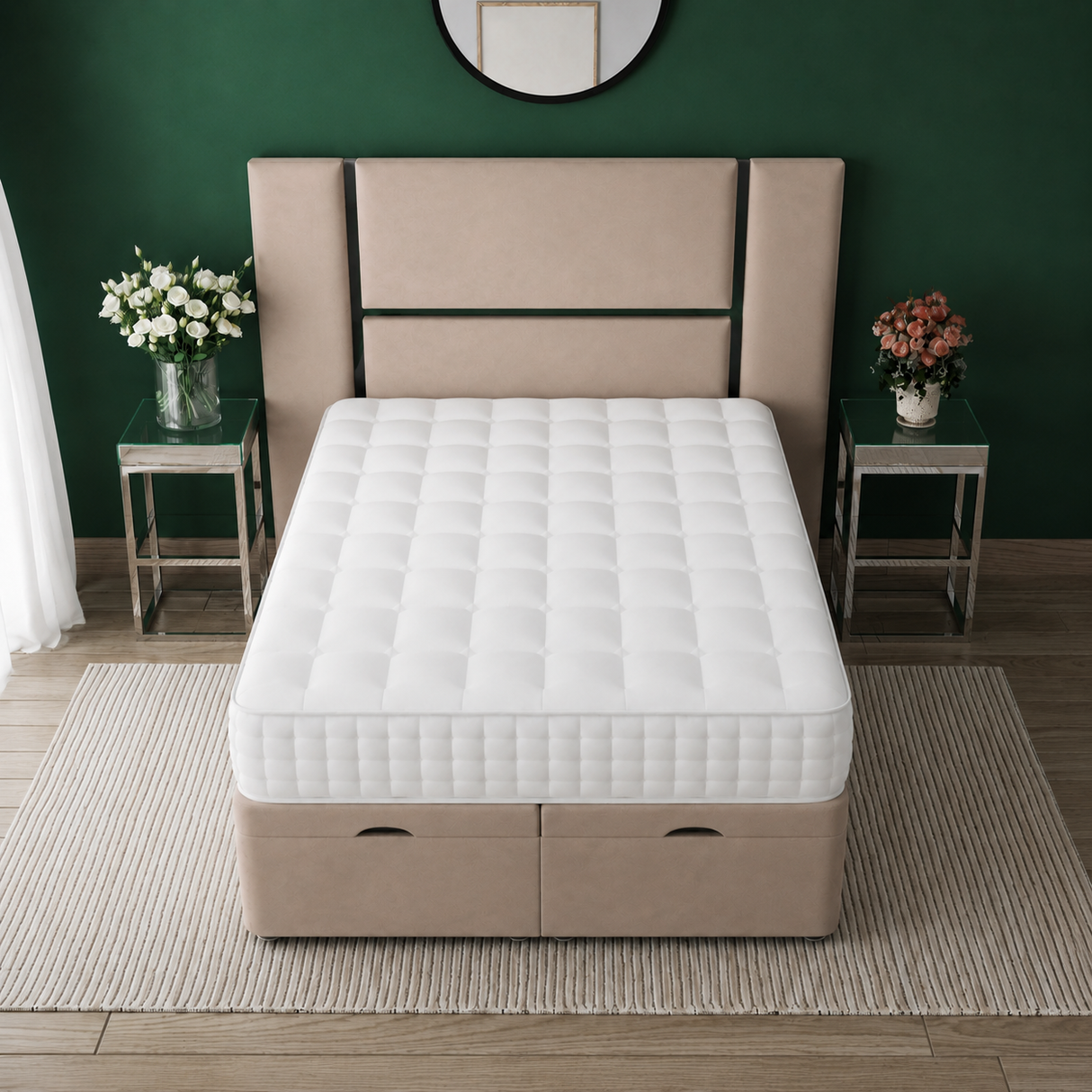 Velour Grand Ottoman Divan Bed