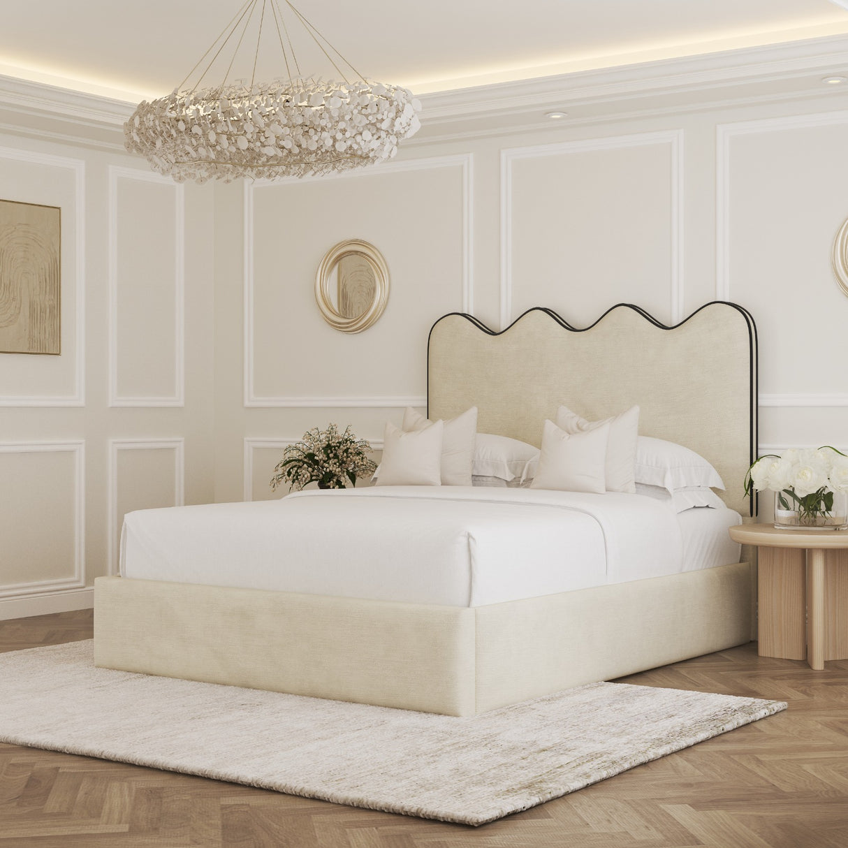 Ripple Upholstered Bed Frame