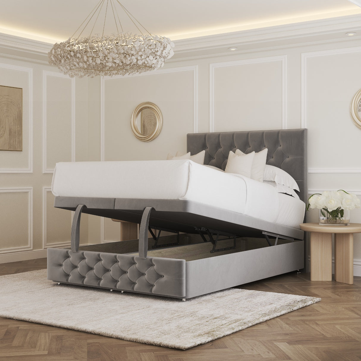 Chesterfield Ottoman Divan Bed With Footboard