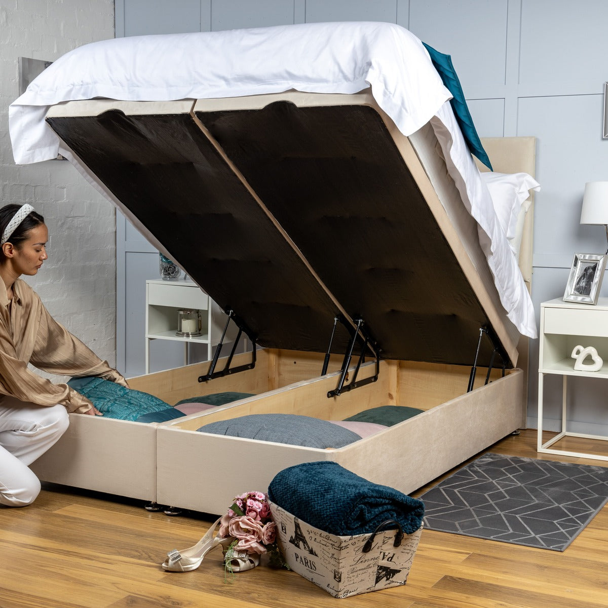 3 Panel Ottoman Divan Bed