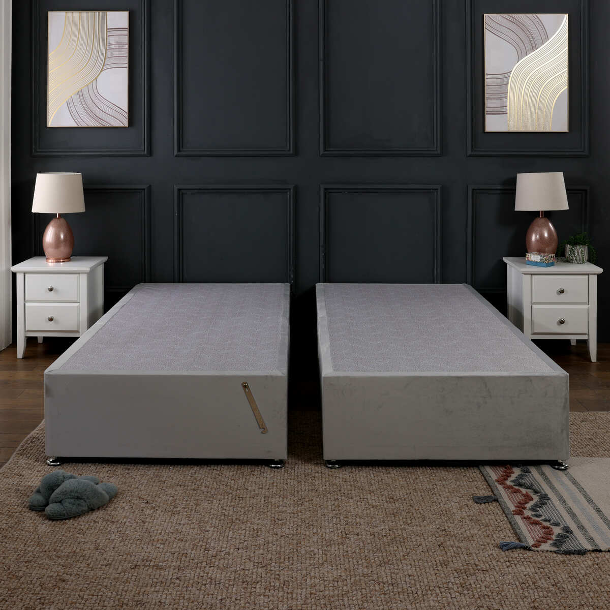 Spacebox Soft Zip and Link 1000 Pocket Sprung Pillow Box Divan Bed Set