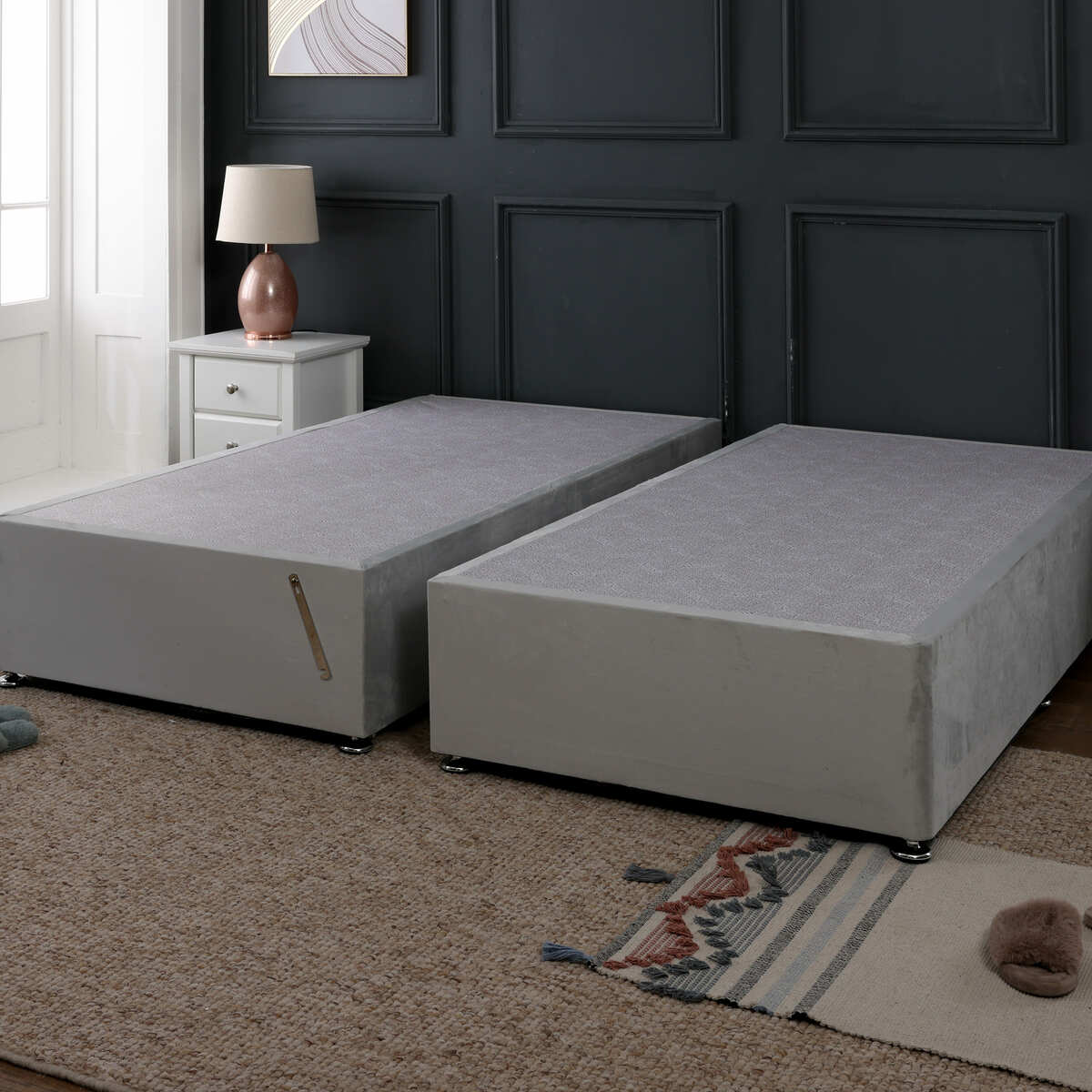 Spacebox Soft Zip and Link 1000 Pocket Sprung Pillow Box Divan Bed Set