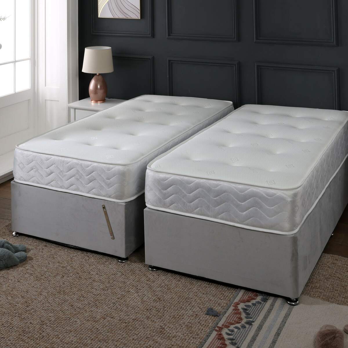 Orthopaedic Spring Firm Zip and Link Divan Bed Set