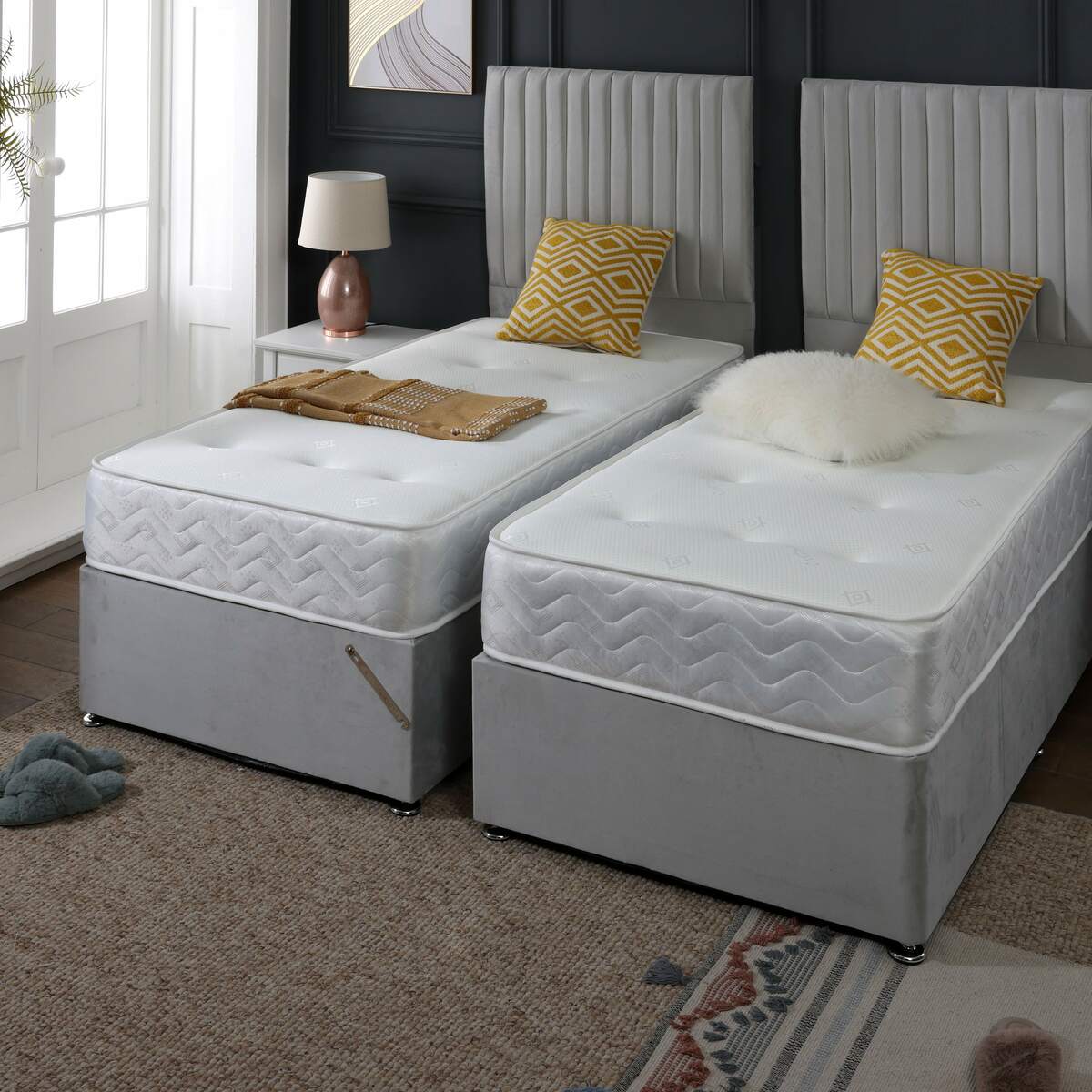 Orthopaedic Spring Firm Zip and Link Divan Bed Set