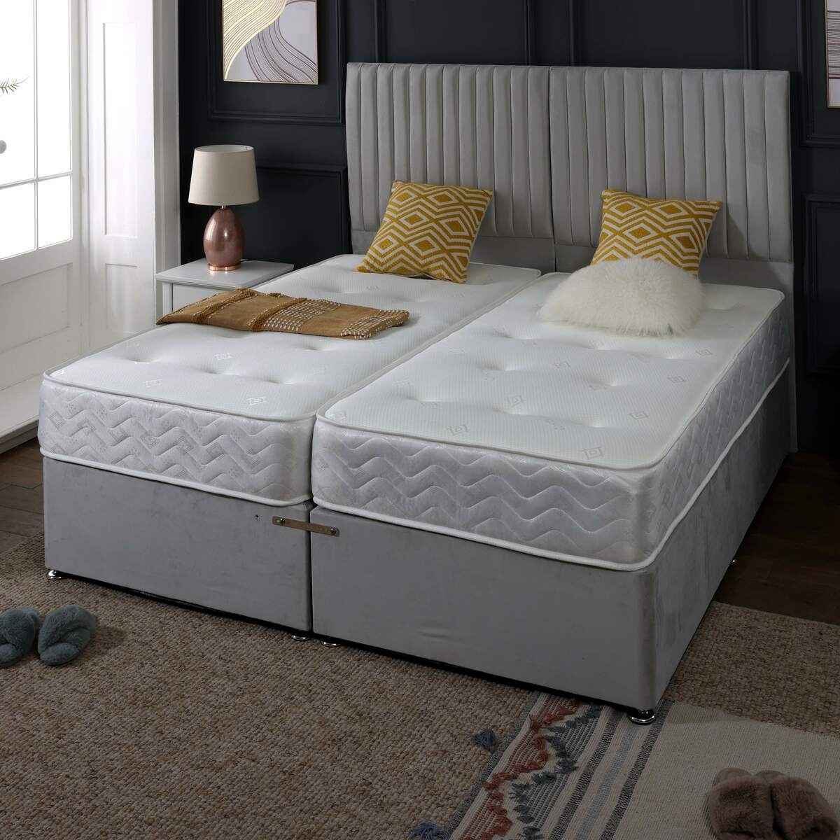 Orthopaedic Spring Firm Zip and Link Divan Bed Set Everest Beds