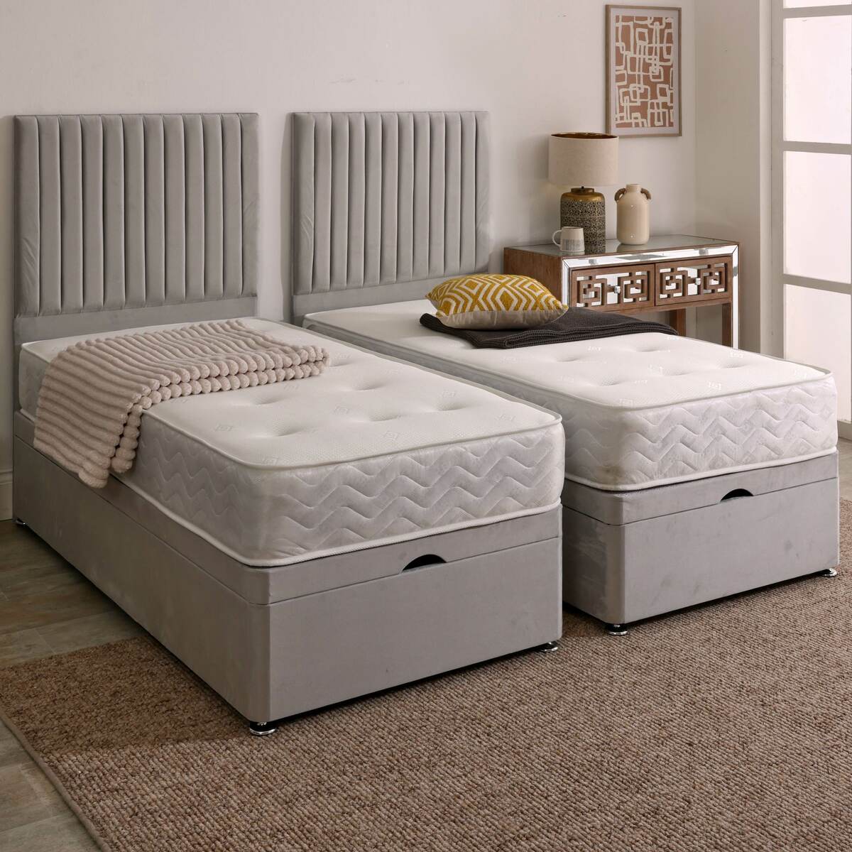 Orthopaedic Firm Zip and Link Ottoman Divan Set