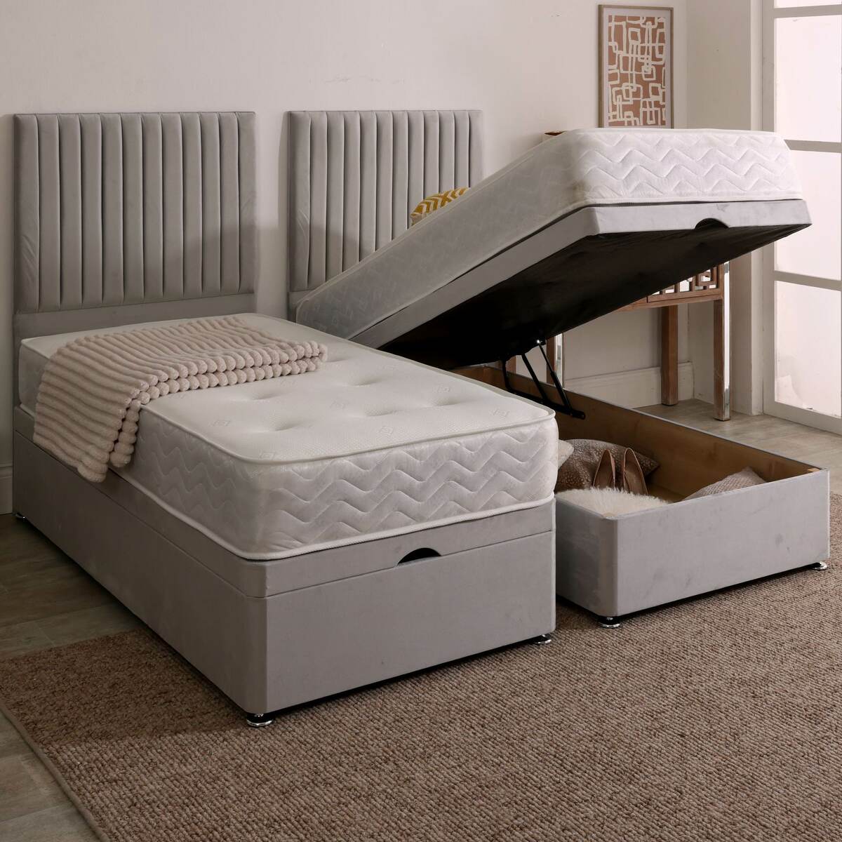 Orthopaedic Firm Zip and Link Ottoman Divan Set