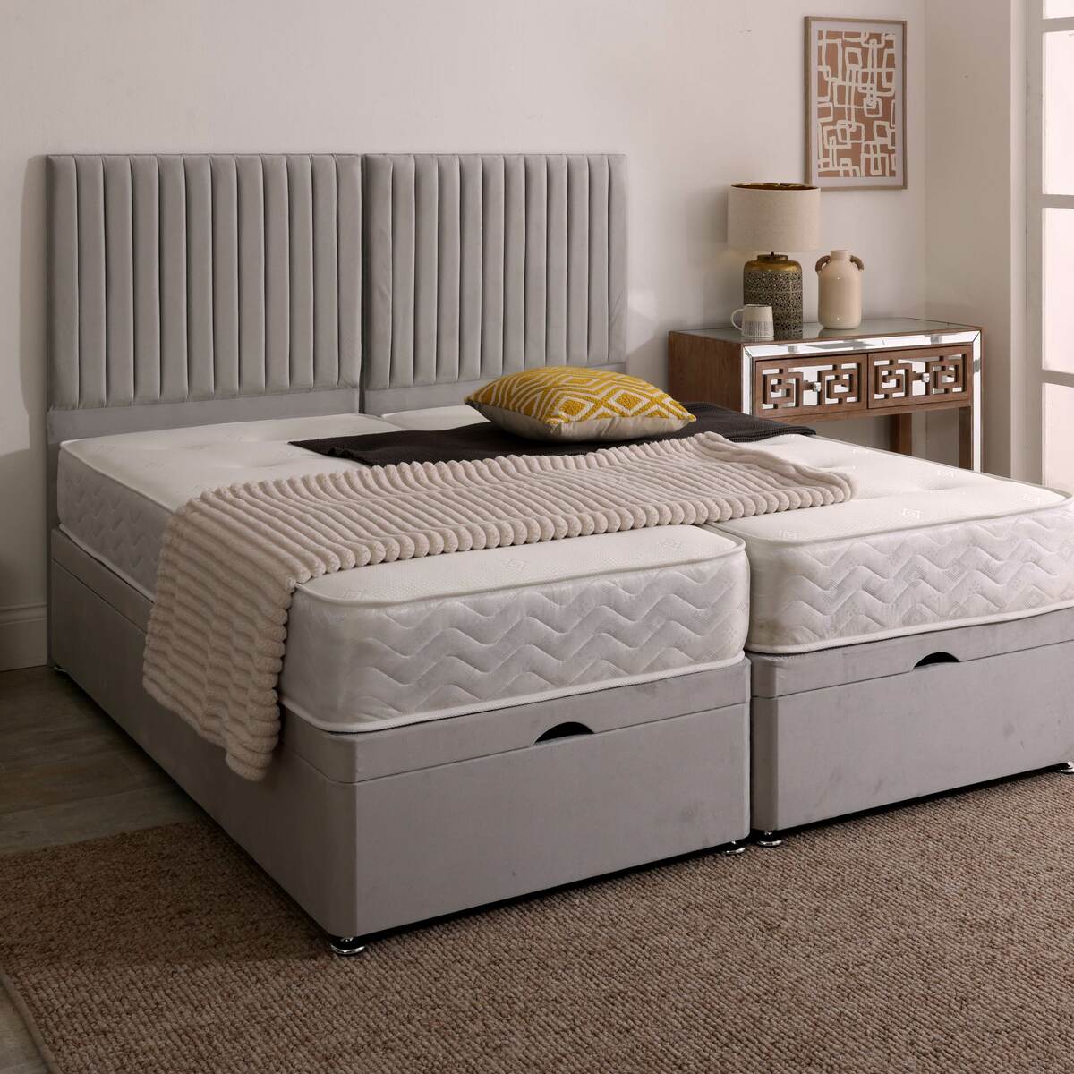 Orthopaedic Firm Zip and Link Ottoman Divan Set