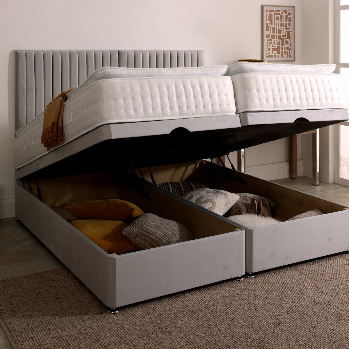 Cloud 1000 Pocket Medium Zip and Link Pillow Top Ottoman Divan Set