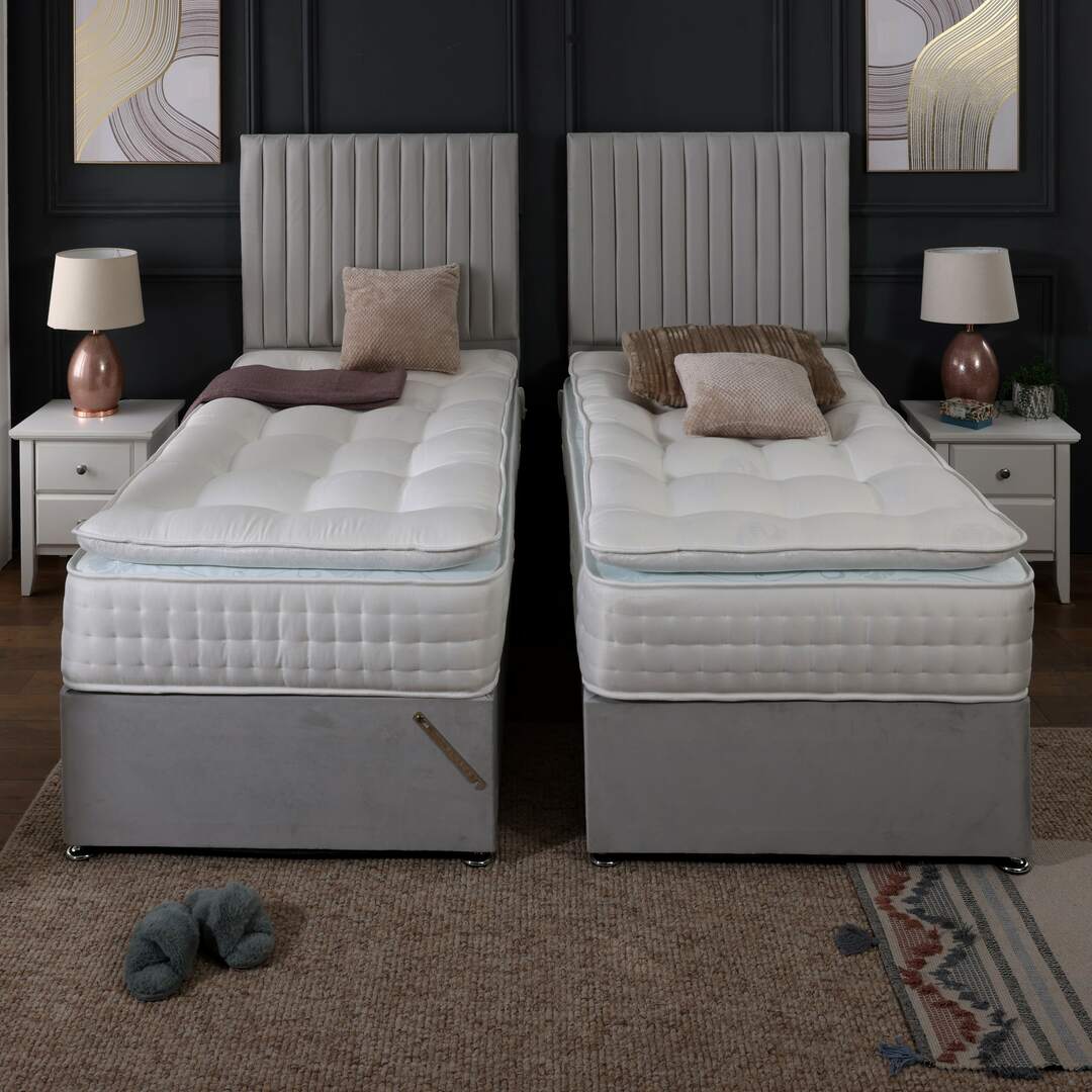 Relax Zip and Link Orthopaedic Coil Sprung Pillow Top Divan Set