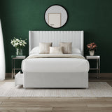 Olly Divan Bed Set with 54" Winged Floorstanding Headboard & Mattress Options