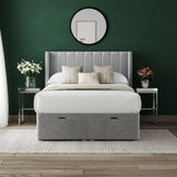Apollo 9 Ottoman Divan Bed With 54'' Winged Floorstanding Headboard