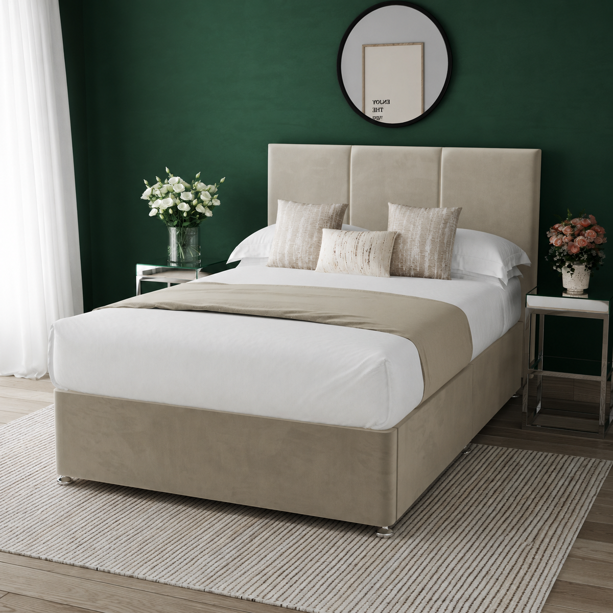 3 Panel Divan Bed Set With Mattress Options