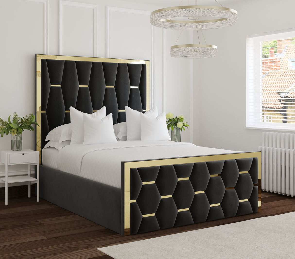 Valmont Gold Strip Bed Frame