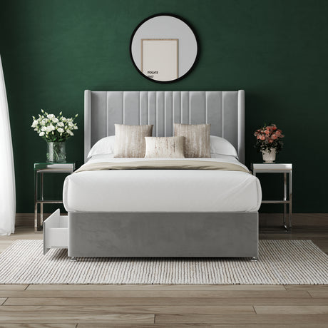 Mia Divan Bed Set with 54" Floorstanding Headboard