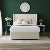 Zara Divan Bed Set with 54" Winged Floorstanding Headboard & Mattress Options