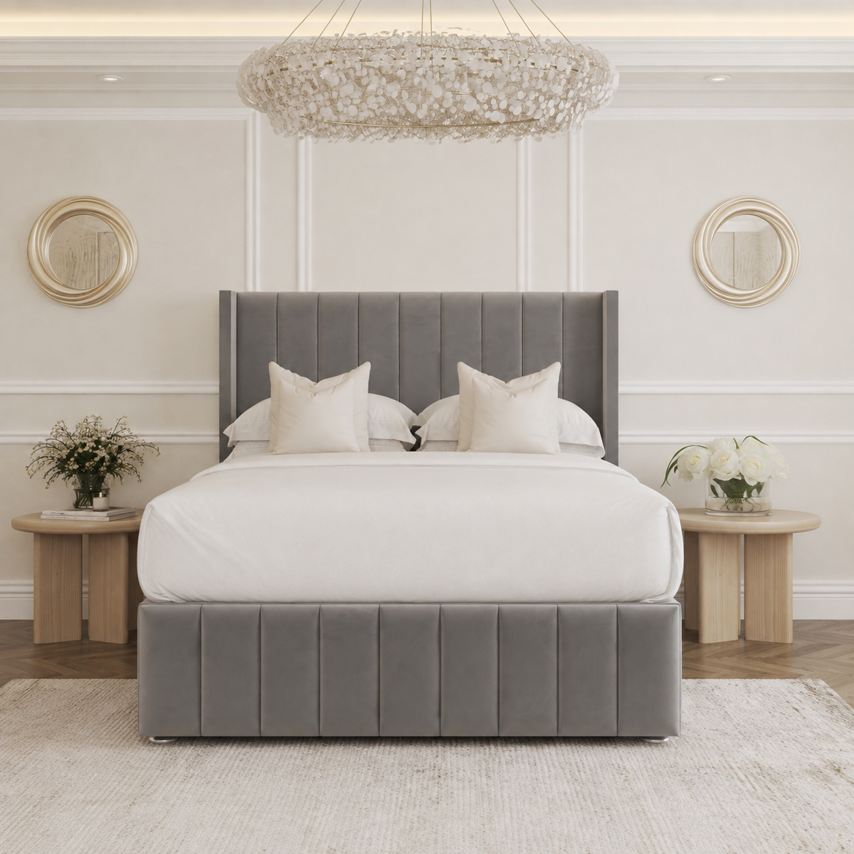 Apollo Winged Divan Bed Base with Footboard