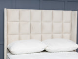 Cube Alistair Divan Bed Set With Mattress Options And Floorstanding Winged Headboard