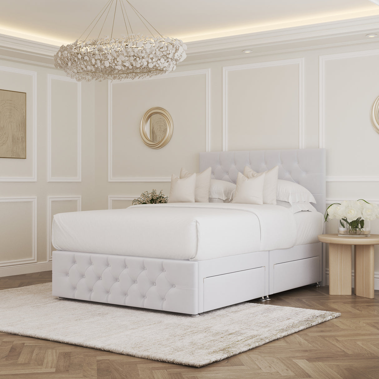 Chesterfield Divan Bed Base with Footboard