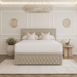 Chesterfield Padded Divan Bed Base with Footboard