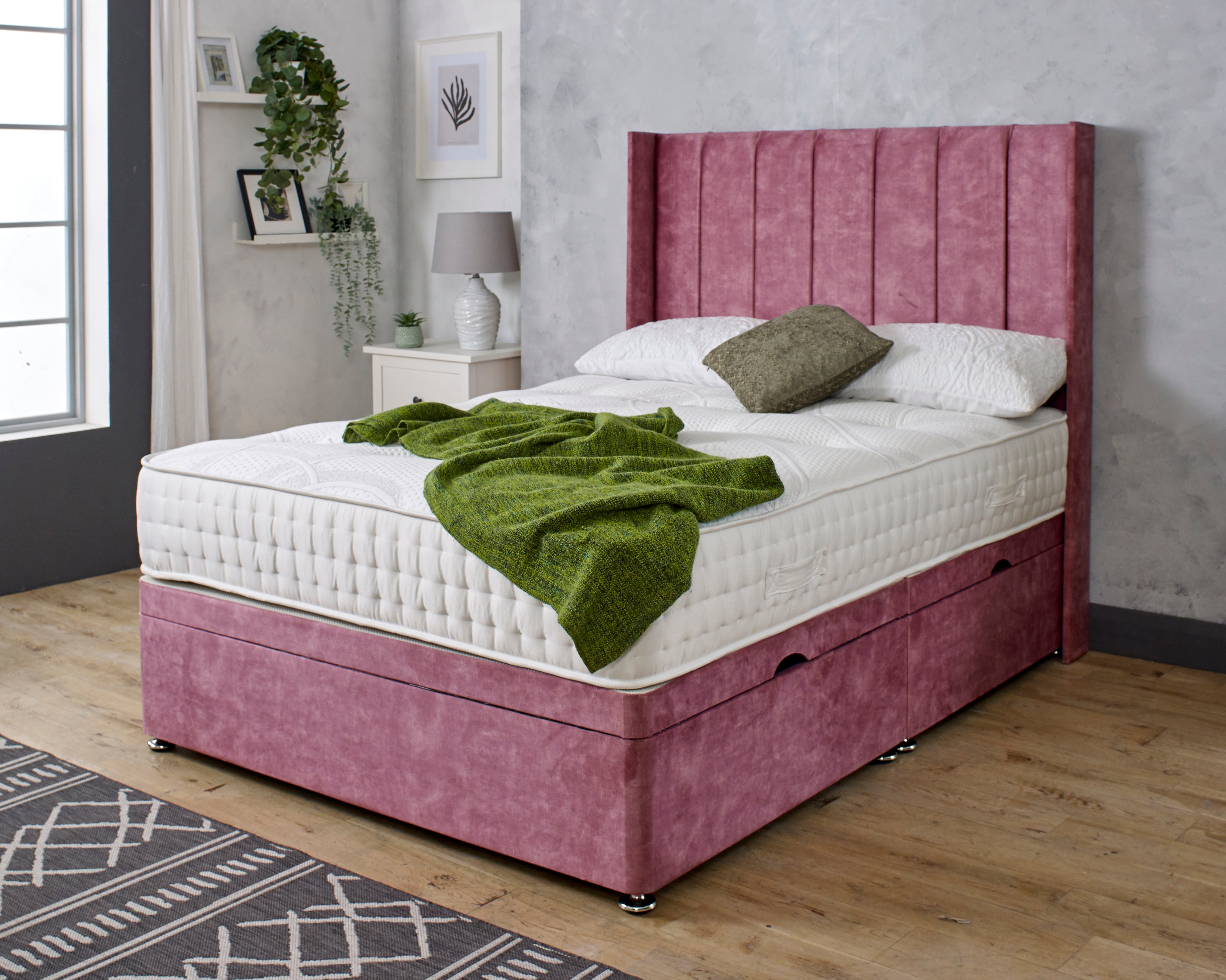 Ottoman divan bed with headboard discount