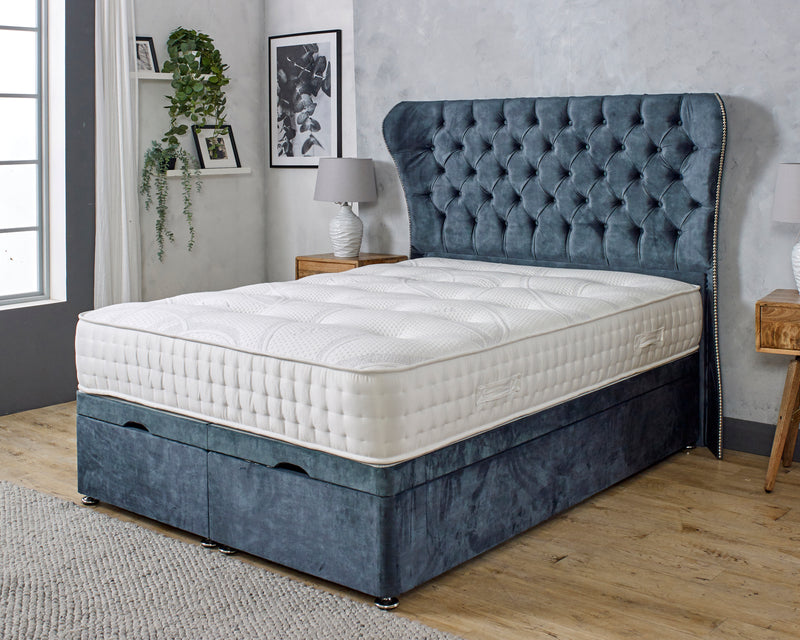 Butterfly Ottoman Divan Bed With 54'' Floorstanding Headboard