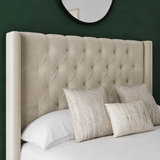 Emily Wing Ottoman Divan Bed With 54'' Winged Floorstanding Headboard