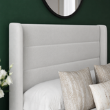 Jasmine Winged Ottoman Divan Bed with 54" Winged Floorstanding Headboard