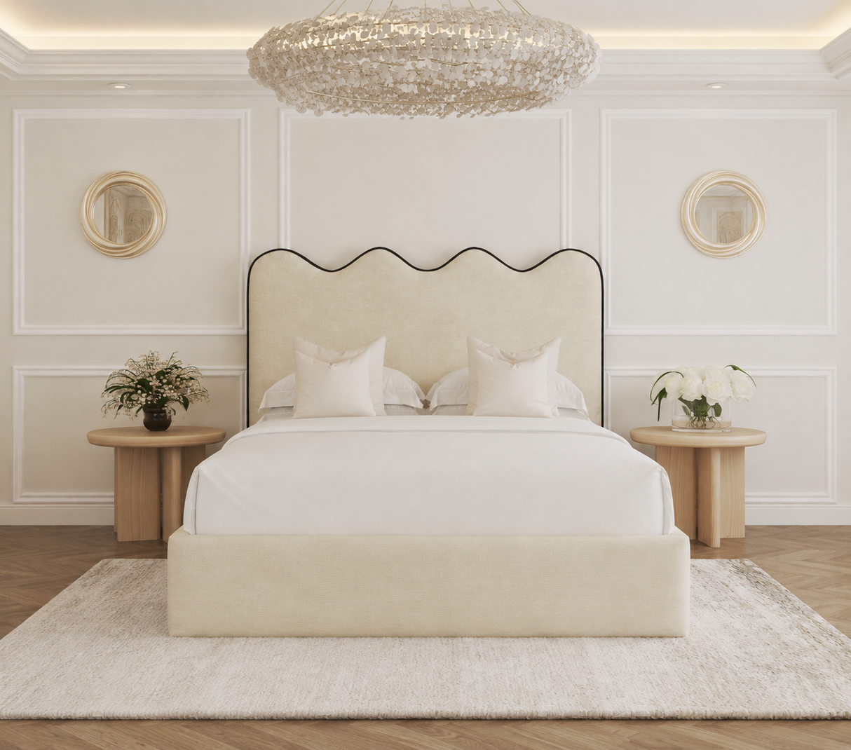 Ripple Upholstered Bed Frame