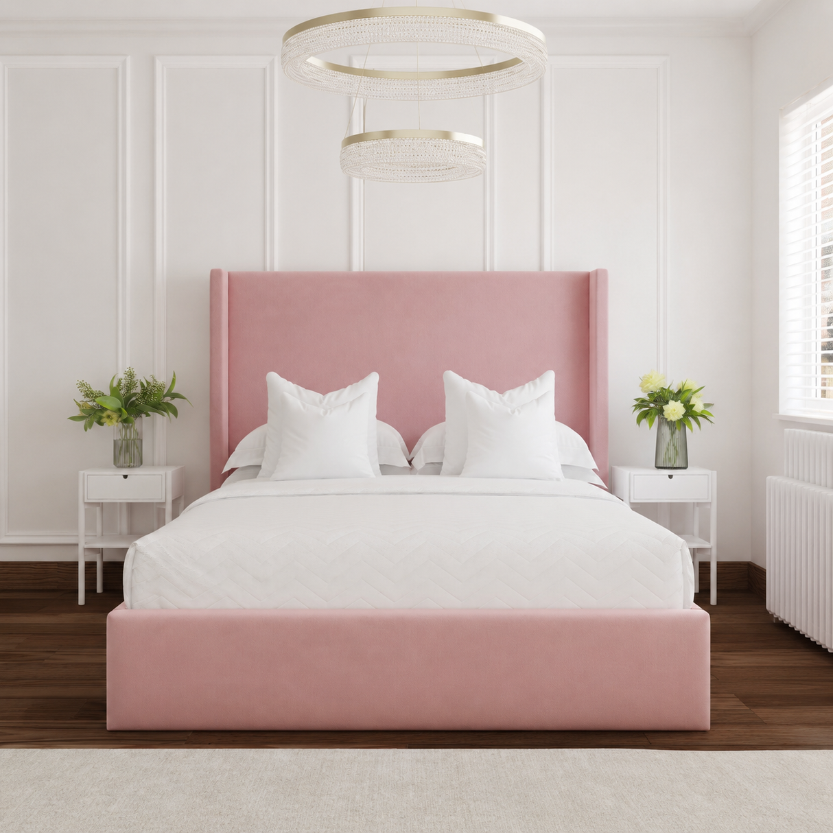 Rosewood Wingback Bed Frame