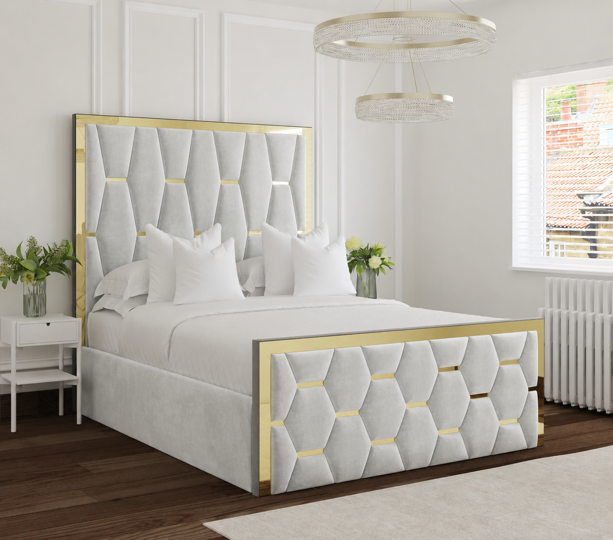 Valmont Gold Strip Bed Frame