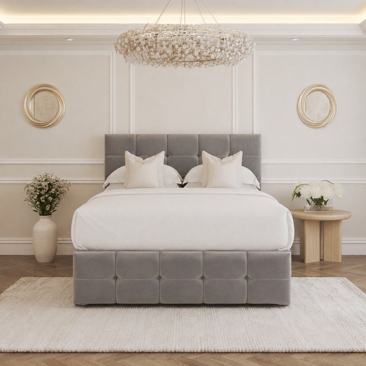 Cube Divan Bed Base with Footboard