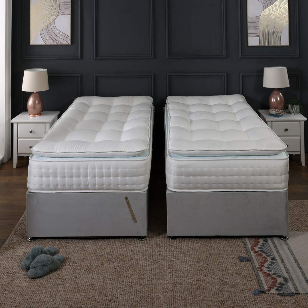 Cloud 1000 Pocket Medium Zip and Link Sprung Pillow Top Divan Bed Set