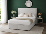 Jasmine Winged Ottoman Divan Bed with 54" Winged Floorstanding Headboard