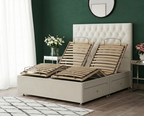 Chesterfield Electrical Divan Bed With Mattress Options