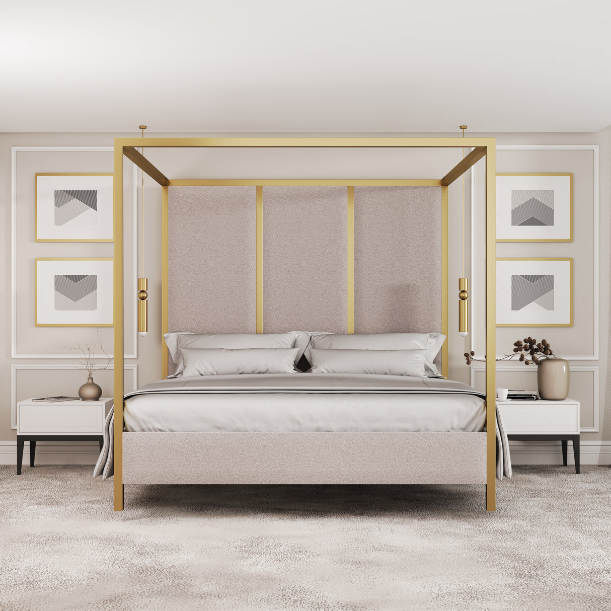Chateau Noir 4 Poster Metal Bed