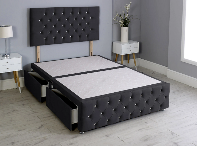Dreams crushed velvet online bed