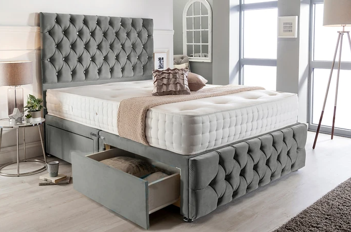 Elizabeth Divan Bed Set With Footboard and Mattress Options