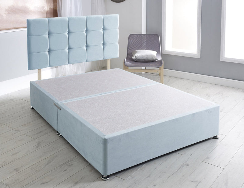 Divan Bed Base With Cube Headboard
