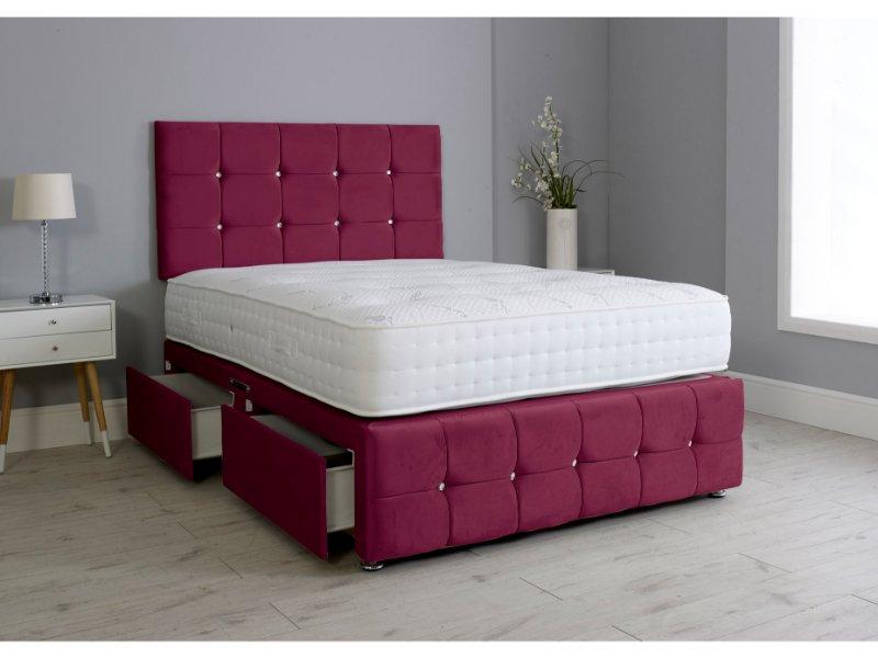 Cube Alistair Divan Bed Set With Footboard And Mattress Options